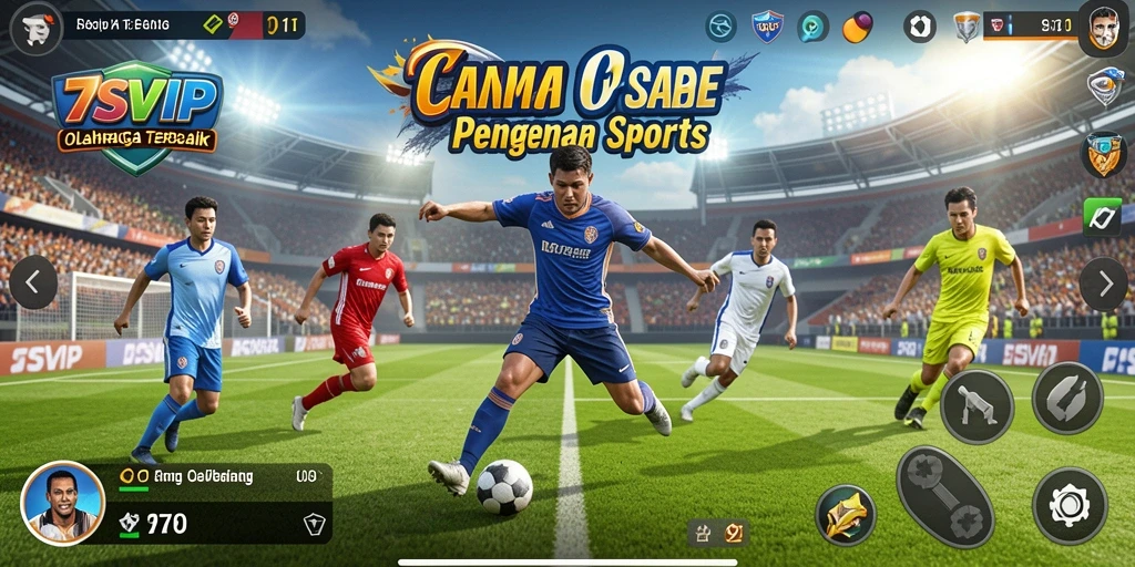 Tampilan gameplay seru dalam aplikasi 7SVIP yang menampilkan berbagai jenis olahraga.