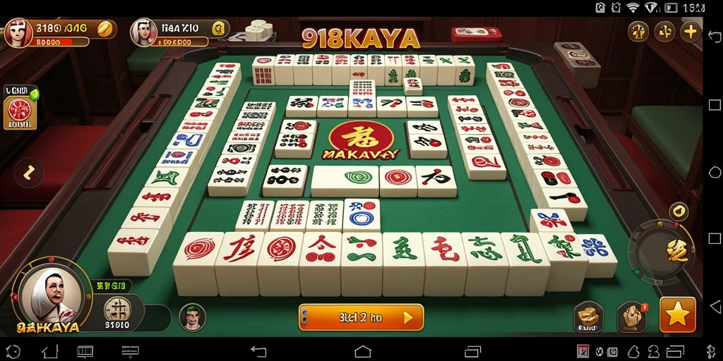 Screenshot gameplay <strong>918KAYA</strong> menunjukkan aksi seru dalam permainan Mahjong.
