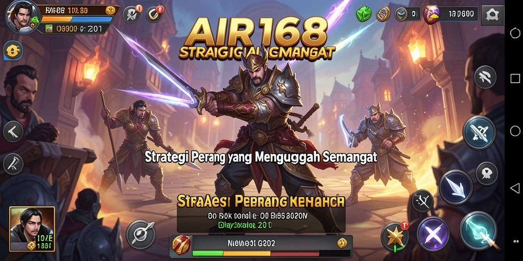 Tampilan gameplay yang mendebarkan dalam perang strategi.