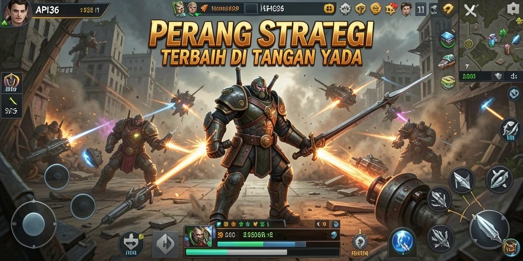 Tampilan gameplay mendebarkan dalam API36 yang penuh strategi.