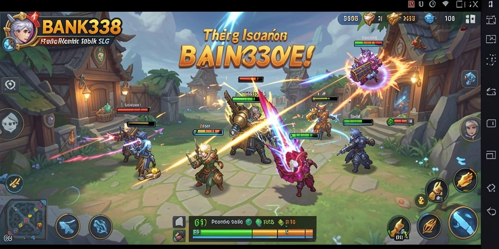 Tangkapan layar dari BANK338 menunjukkan aksi gameplay yang menegangkan dalam strategi SLG.