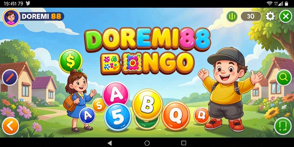Tangkapan layar gameplay DOREMI88 dengan tampilan Bingo yang menawan.