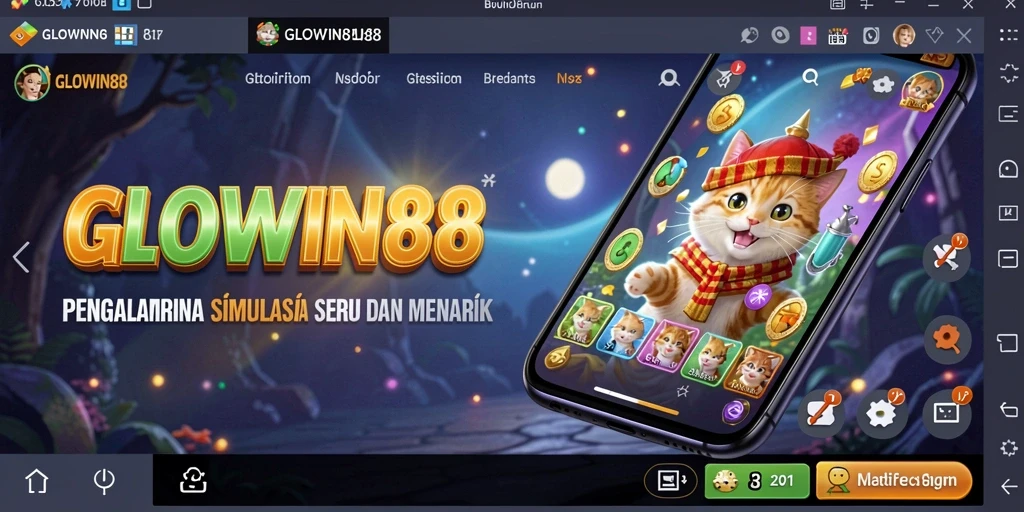 Screenshot utama GLOWIN88 menampilkan gameplay simulasi yang seru.
