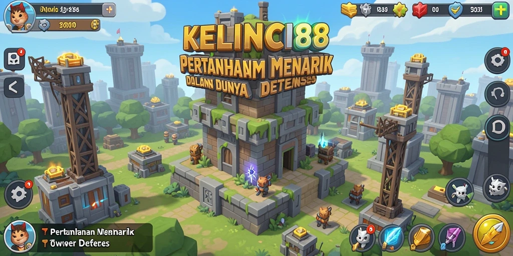 Tampilan gameplay KELINCI88 yang mendebarkan dalam Tower Defense.