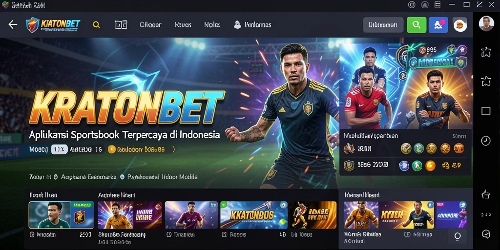 Tampilan antarmuka aplikasi KRATONBET yang intuitif dan menarik.
