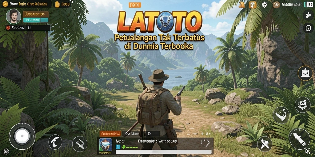 Tangkapan layar gameplay LATOTO menunjukkan keindahan dunia terbuka yang menakjubkan.