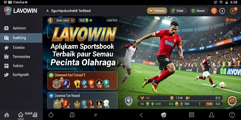 Tampilan menarik dari gameplay LAVOWIN yang menghadirkan taruhan olahraga real-time.