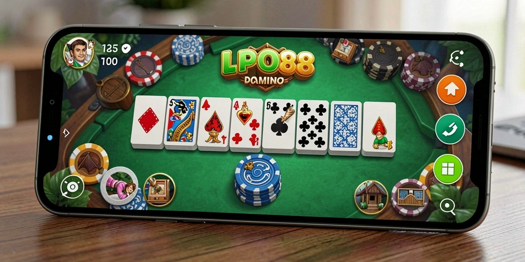 Screenshot gameplay LPO88 menampilkan aksi seru dalam bermain Domino.