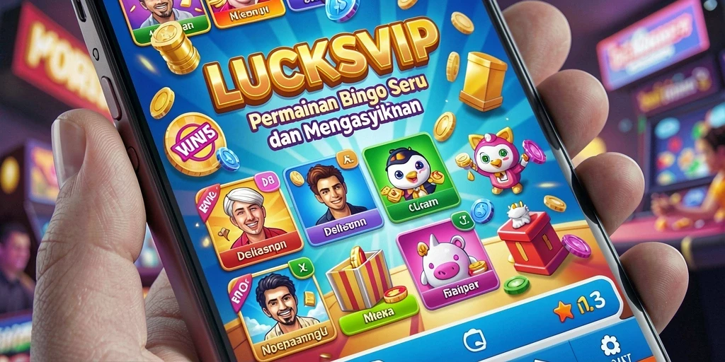 Tampilan utama gameplay Bingo di LUCKSVIP yang penuh warna.