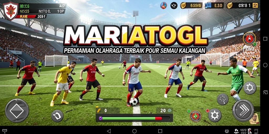 Tangkapan layar utama MARIATOGL menampilkan aksi intens di lapangan.