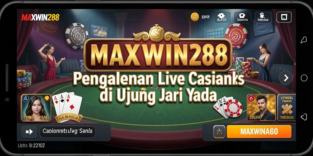 Tampilan gameplay menarik dari <strong>MAXWIN288</strong> dengan dealer langsung yang profesional.