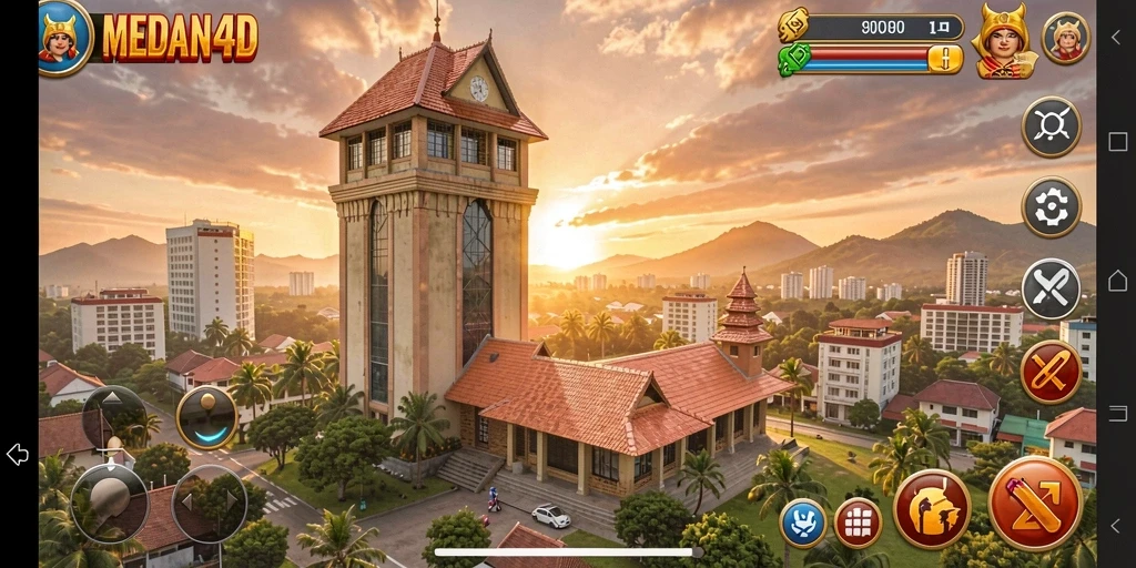 Tampilan gameplay menarik dari MEDAN4D Tower Defense.
