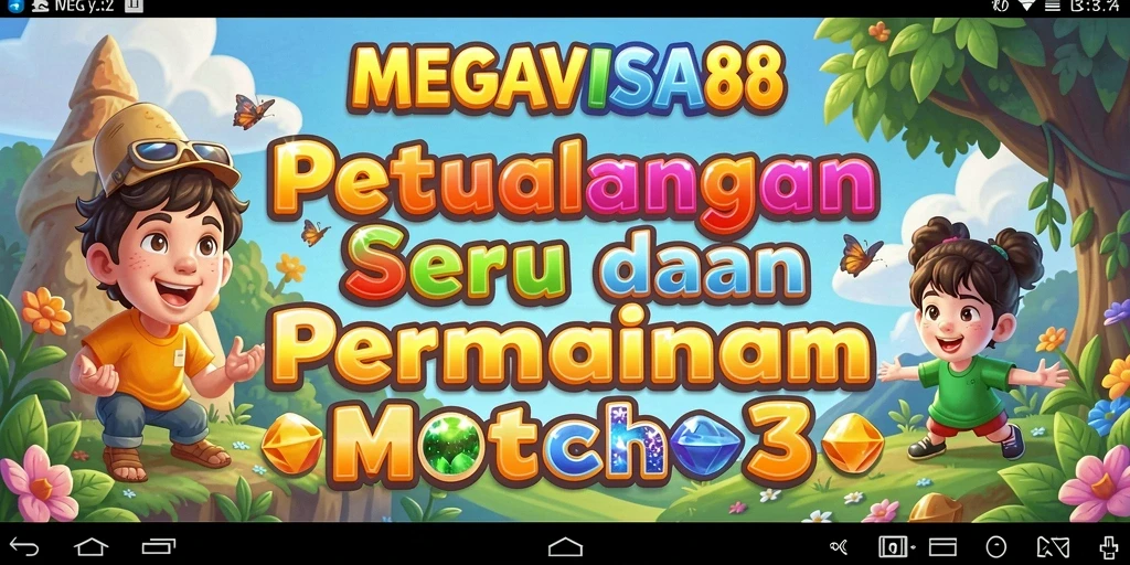 Tampilan gameplay Match-3 yang menakjubkan di MEGAVISA88.