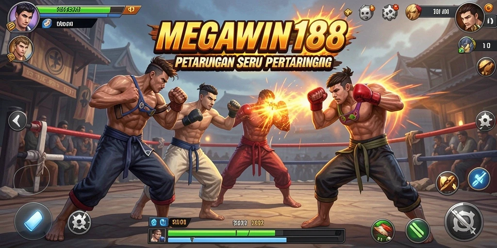 Tampilan gameplay seru dalam pertarungan MEGAWIN188.