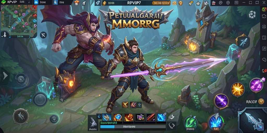 Tampilan gameplay menakjubkan dari RPVIP7 dalam dunia MMORPG.