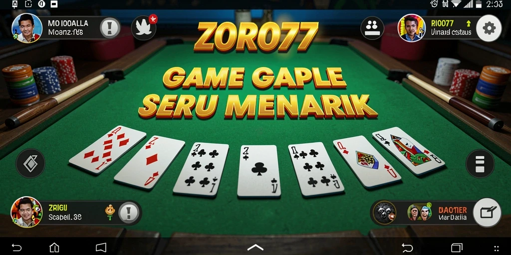 Tampilan gameplay seru di ZORO77 yang penuh strategi.